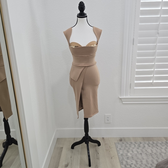 Galanni Avarti Dress Nude Color Size AUS 6 / US 2 - Picture 2 of 12